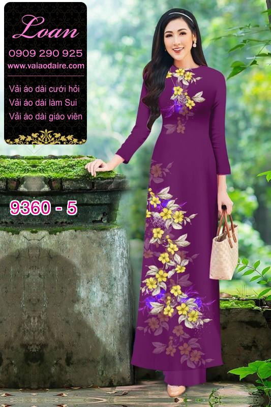 Vải áo dài hoa 3D