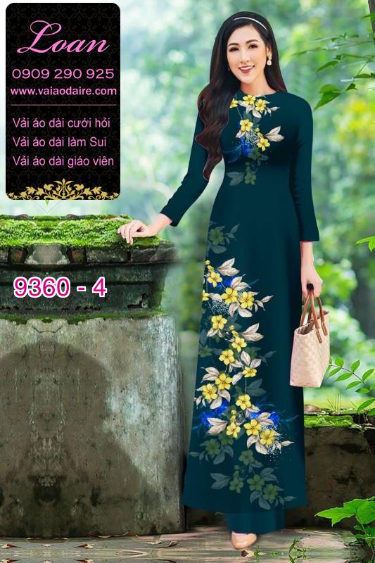 Vải áo dài hoa 3D