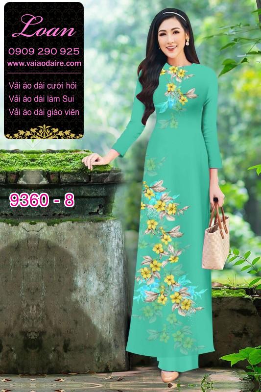 Vải áo dài hoa 3D