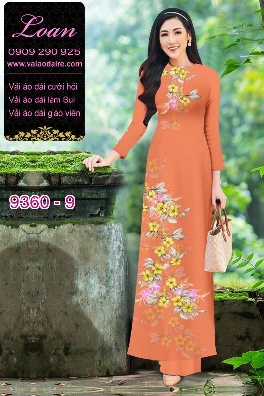 Vải áo dài hoa 3D