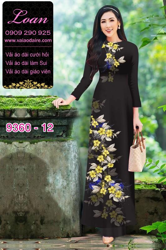 Vải áo dài hoa 3D