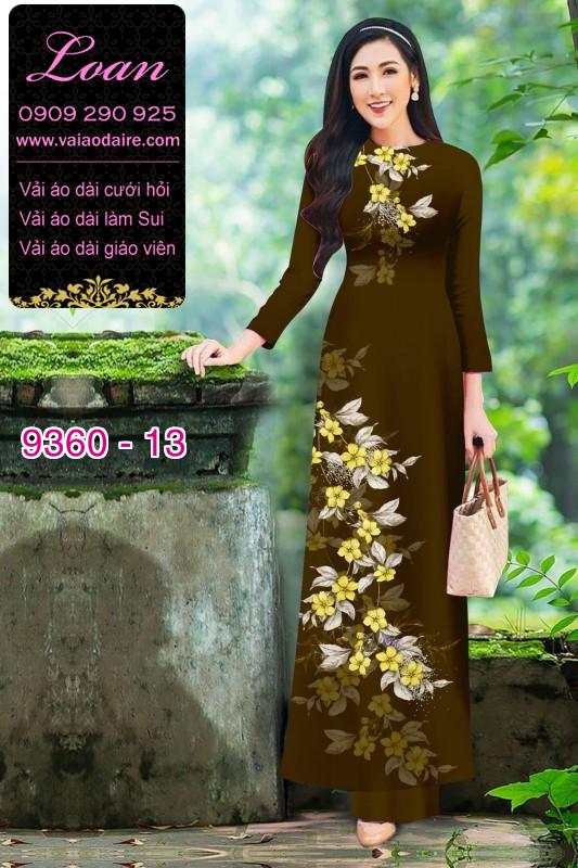 Vải áo dài hoa 3D