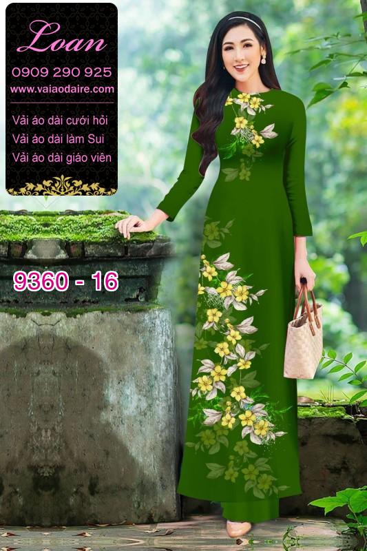 Vải áo dài hoa 3D