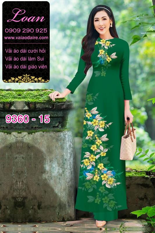 Vải áo dài hoa 3D