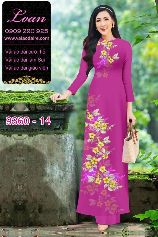 Vải áo dài hoa 3D