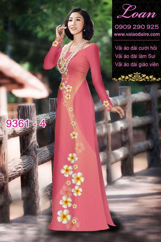Vải áo dài hoa 3D