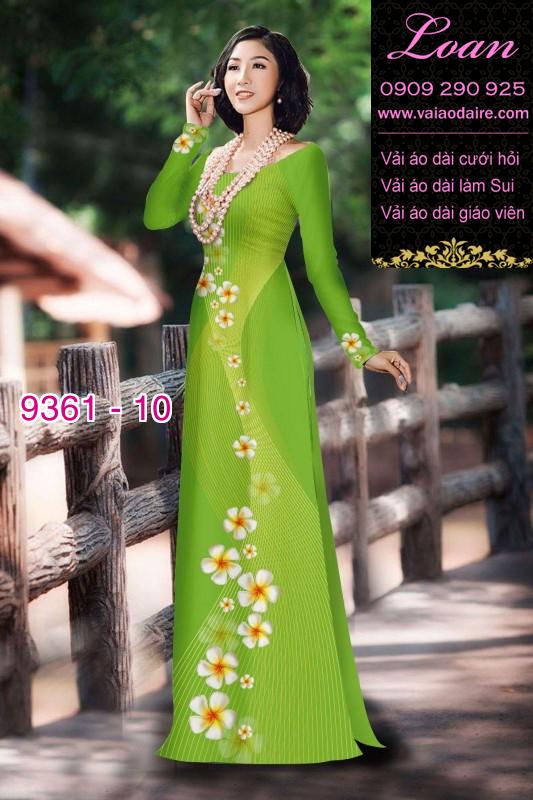 Vải áo dài hoa 3D