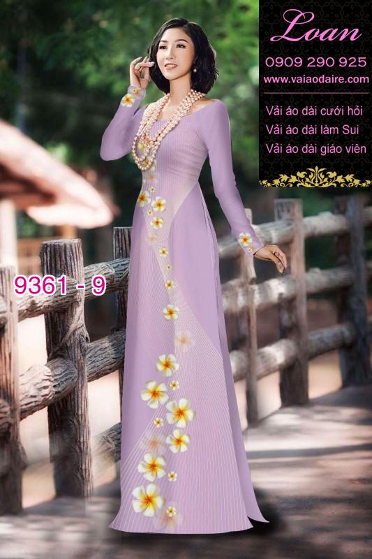 Vải áo dài hoa 3D