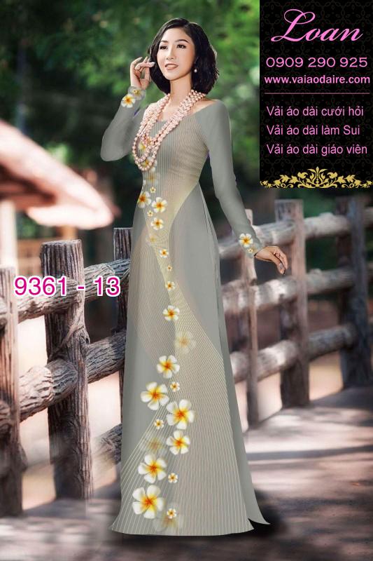 Vải áo dài hoa 3D