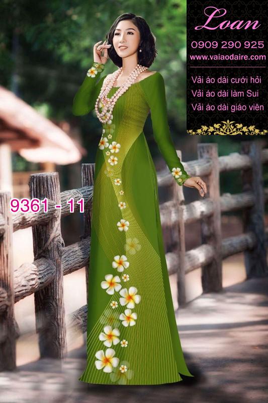 Vải áo dài hoa 3D