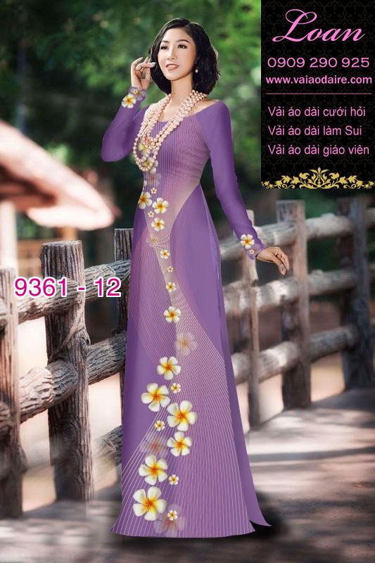 Vải áo dài hoa 3D