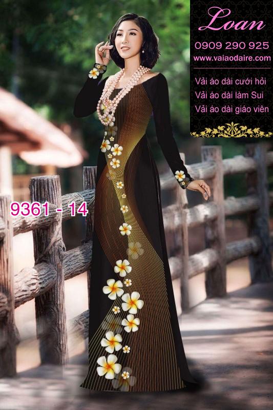 Vải áo dài hoa 3D