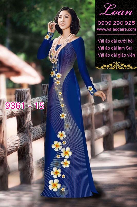 Vải áo dài hoa 3D