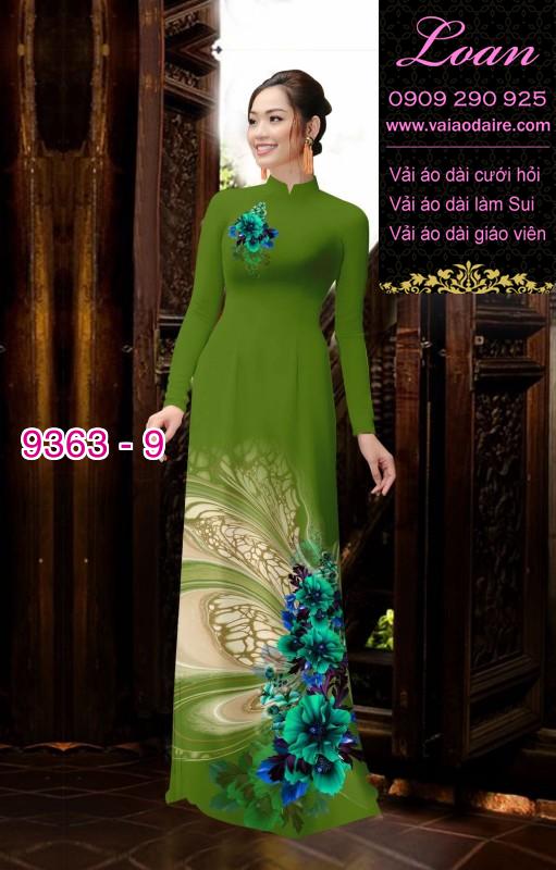 Vải áo dài hoa 3D