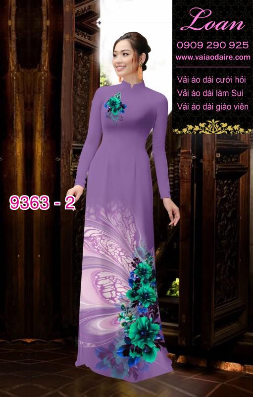 Vải áo dài hoa 3D