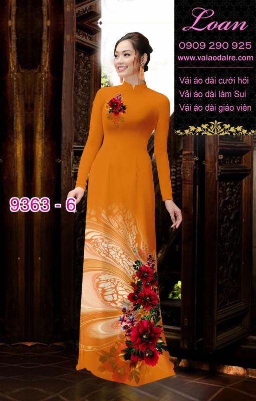Vải áo dài hoa 3D