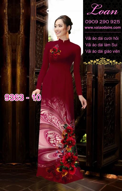 Vải áo dài hoa 3D