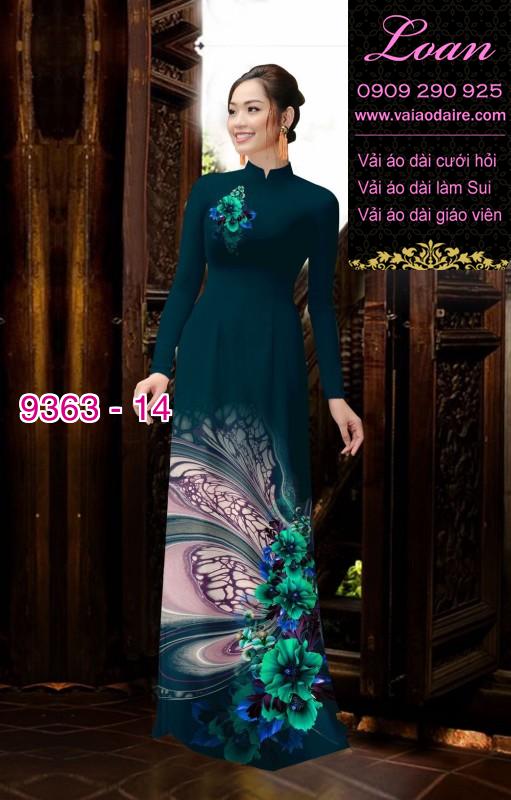 Vải áo dài hoa 3D