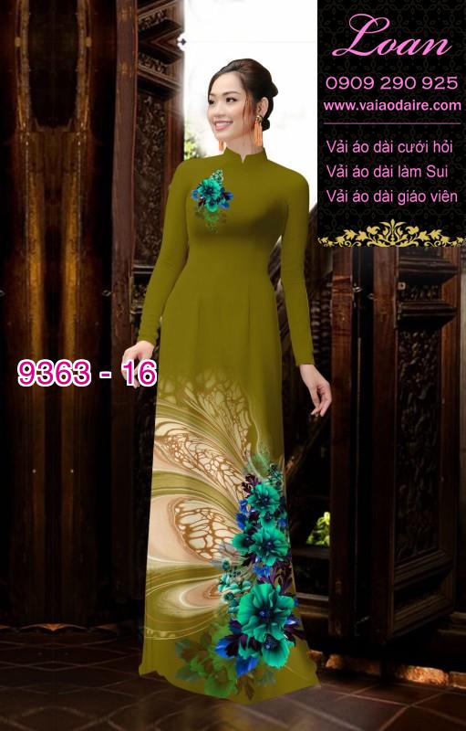 Vải áo dài hoa 3D