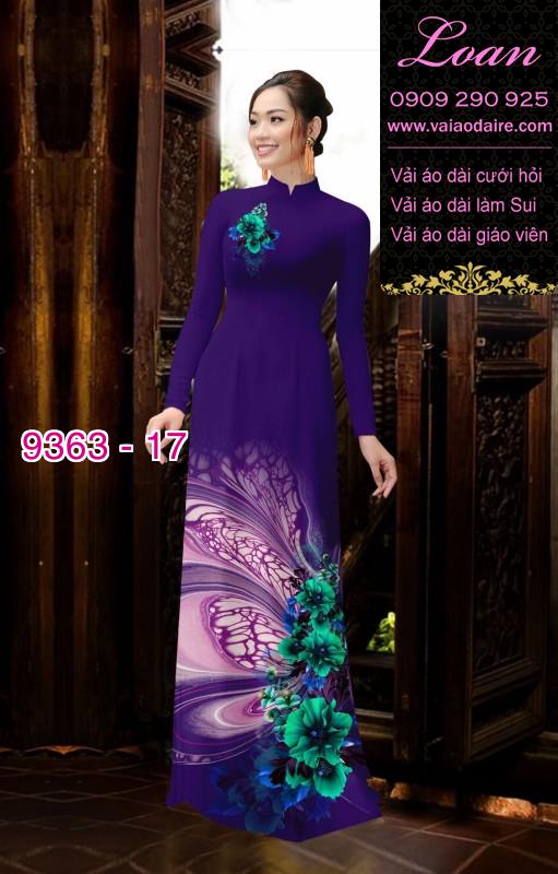 Vải áo dài hoa 3D