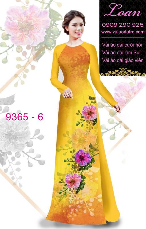 Vải áo dài hoa 3D