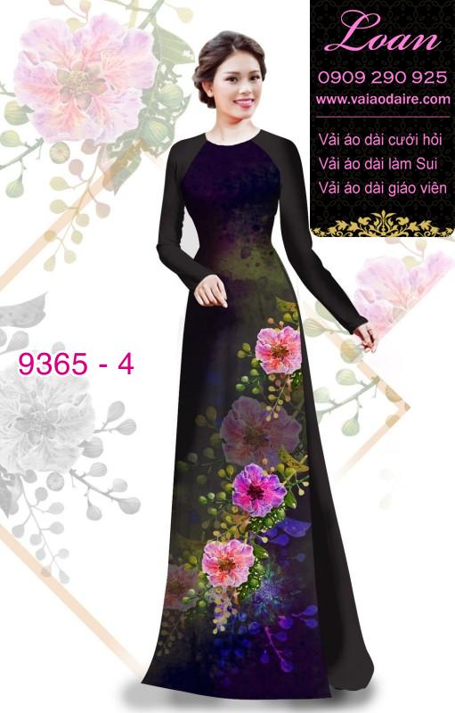 Vải áo dài hoa 3D