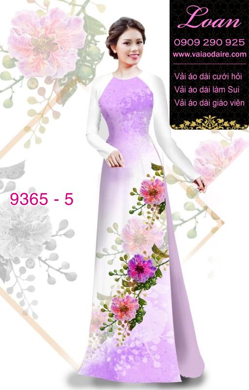 Vải áo dài hoa 3D