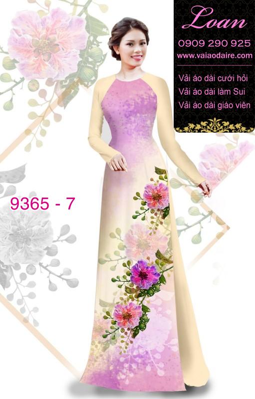 Vải áo dài hoa 3D