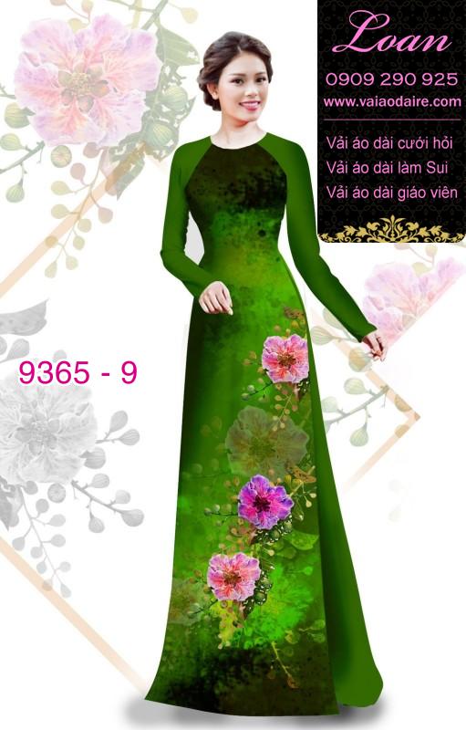 Vải áo dài hoa 3D