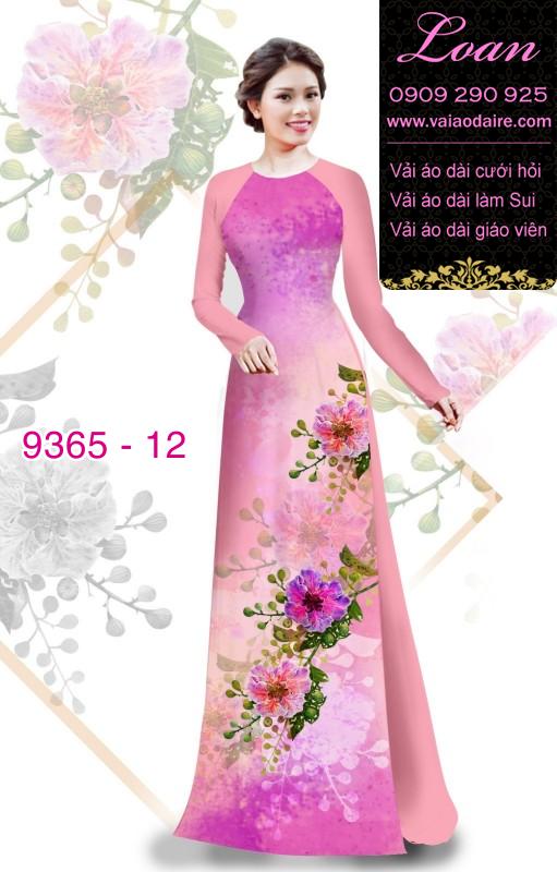 Vải áo dài hoa 3D