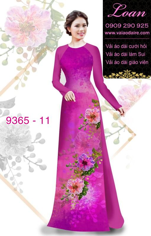 Vải áo dài hoa 3D