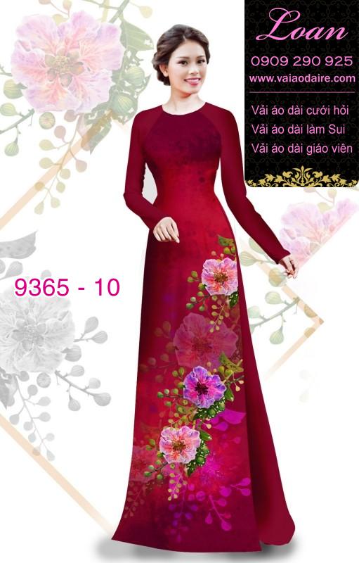 Vải áo dài hoa 3D