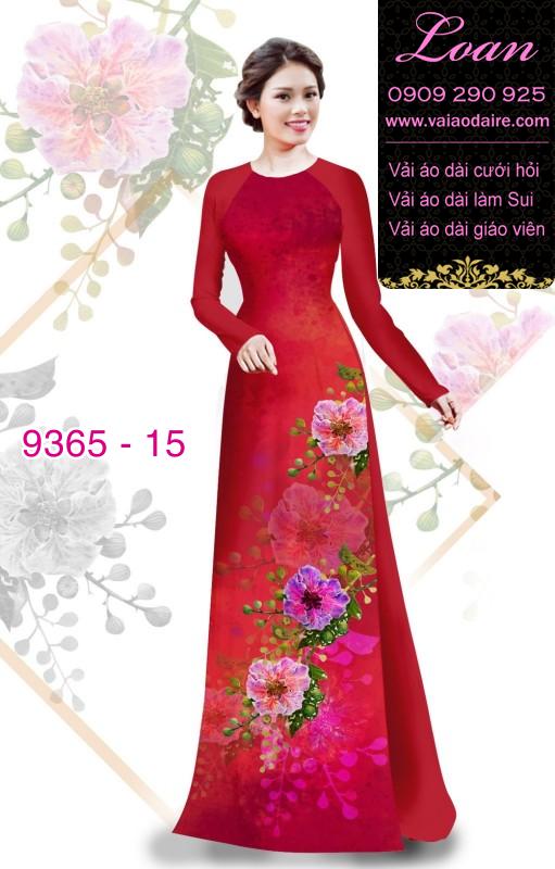 Vải áo dài hoa 3D