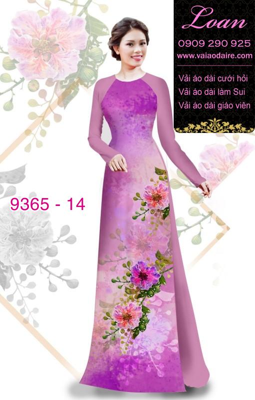 Vải áo dài hoa 3D