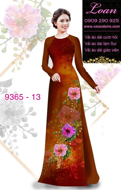 Vải áo dài hoa 3D