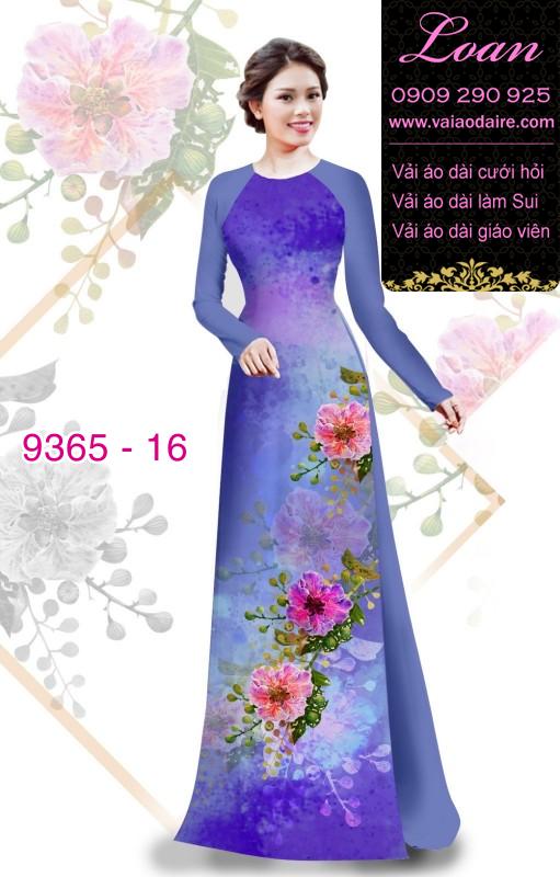 Vải áo dài hoa 3D