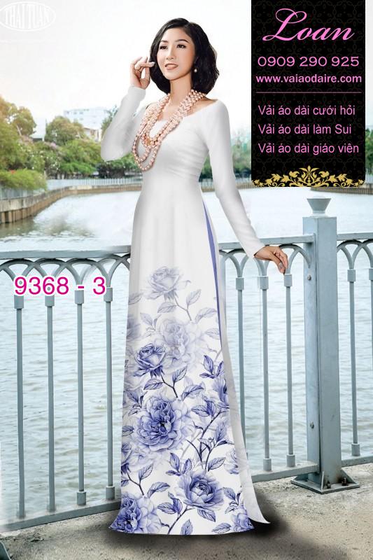 Vải áo dài hoa 3D Vải áo dài hoa 3D
