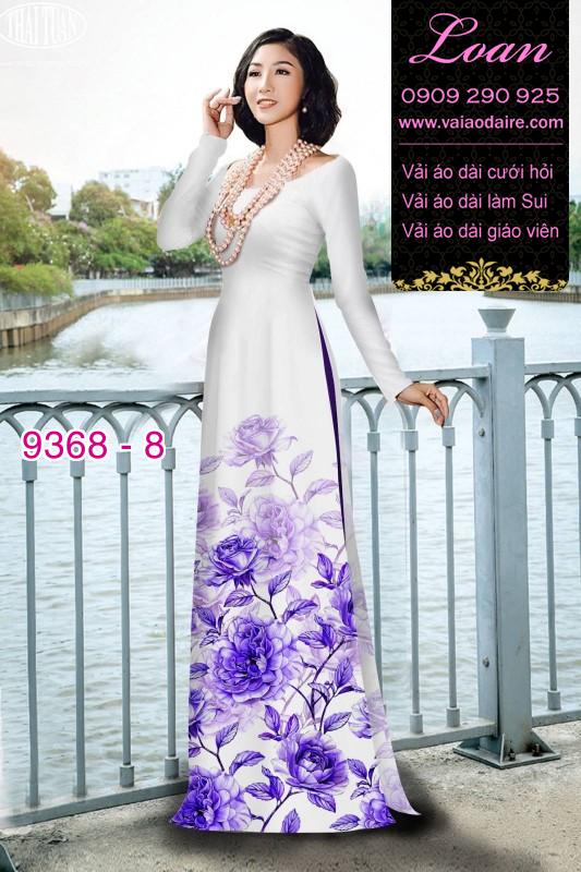 Vải áo dài hoa 3D Vải áo dài hoa 3D