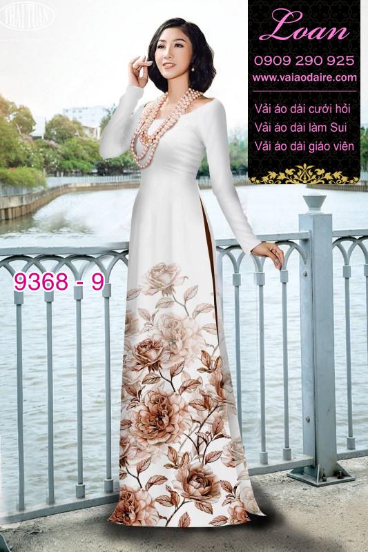 Vải áo dài hoa 3D Vải áo dài hoa 3D