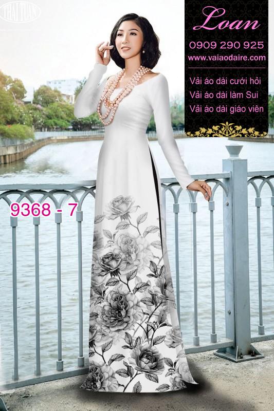 Vải áo dài hoa 3D Vải áo dài hoa 3D