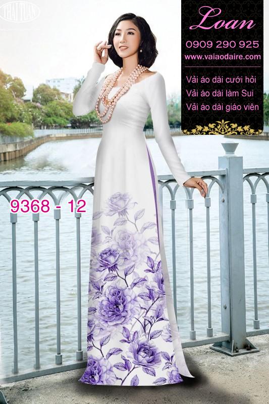 Vải áo dài hoa 3D Vải áo dài hoa 3D