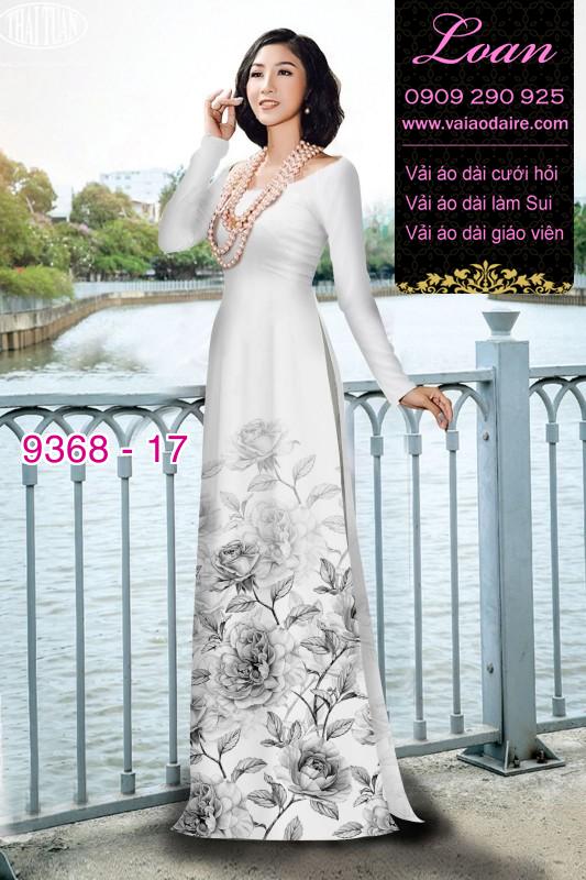 Vải áo dài hoa 3D Vải áo dài hoa 3D