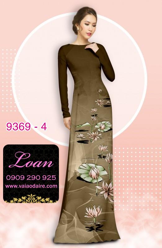 Vải áo dài hoa 3D