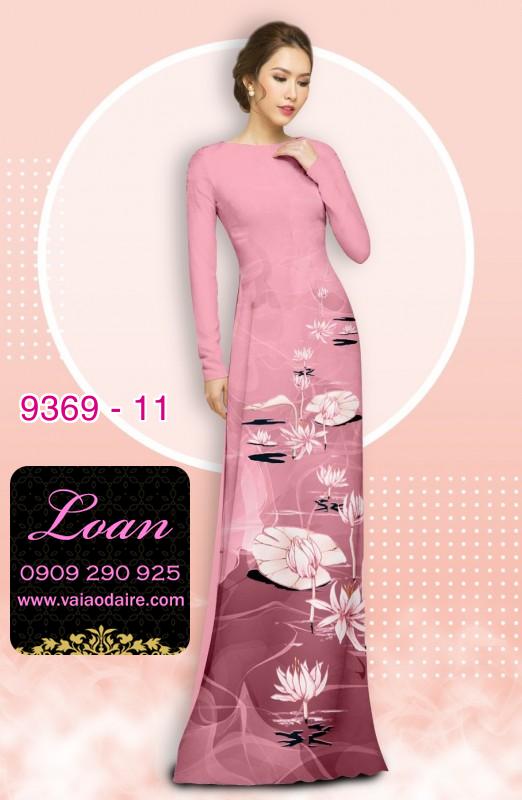 Vải áo dài hoa 3D