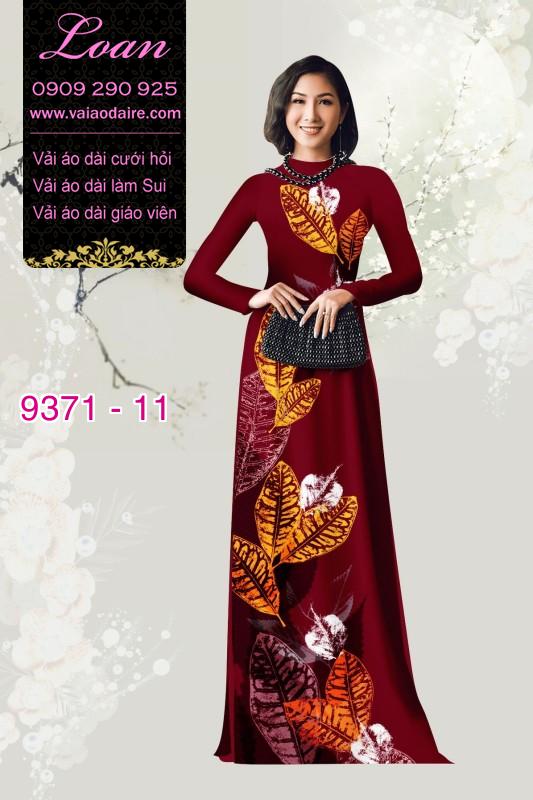 Vải áo dài hình lá cây