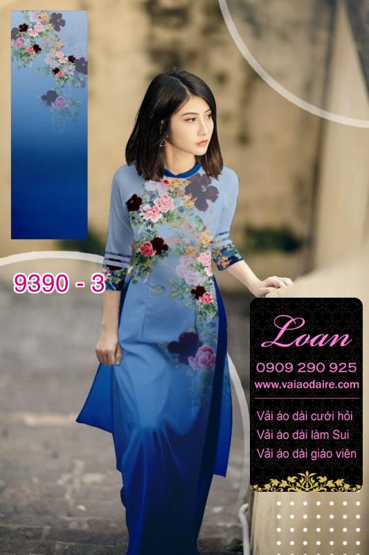 Vải áo dài hoa 3D Vải áo dài hoa 3D