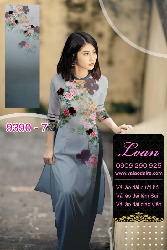 Vải áo dài hoa 3D Vải áo dài hoa 3D