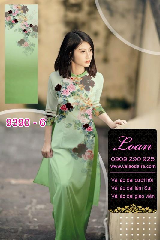 Vải áo dài hoa 3D Vải áo dài hoa 3D