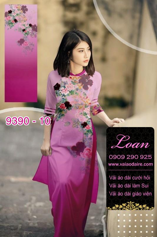 Vải áo dài hoa 3D Vải áo dài hoa 3D
