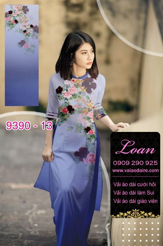 Vải áo dài hoa 3D Vải áo dài hoa 3D
